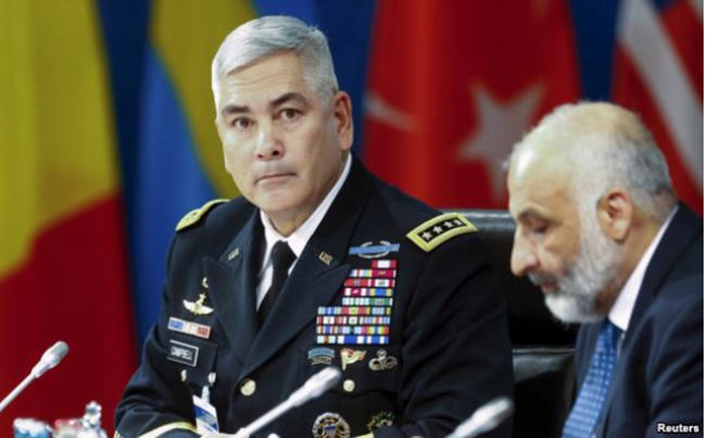 جنرال کمپبل: کم کردن عساکر در افغانستان قابل توجیه نیست